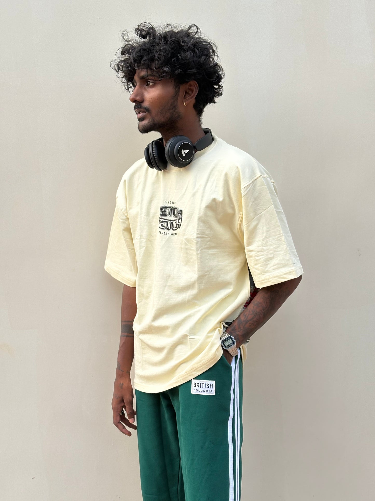 Light Yellow Oversized Tshirt