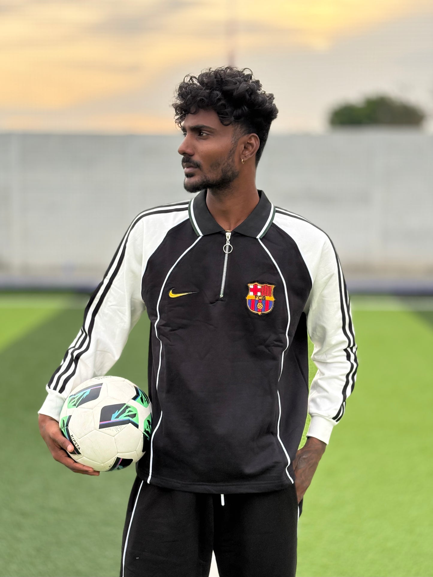 Barcelona Black Jersey Sweatshirt