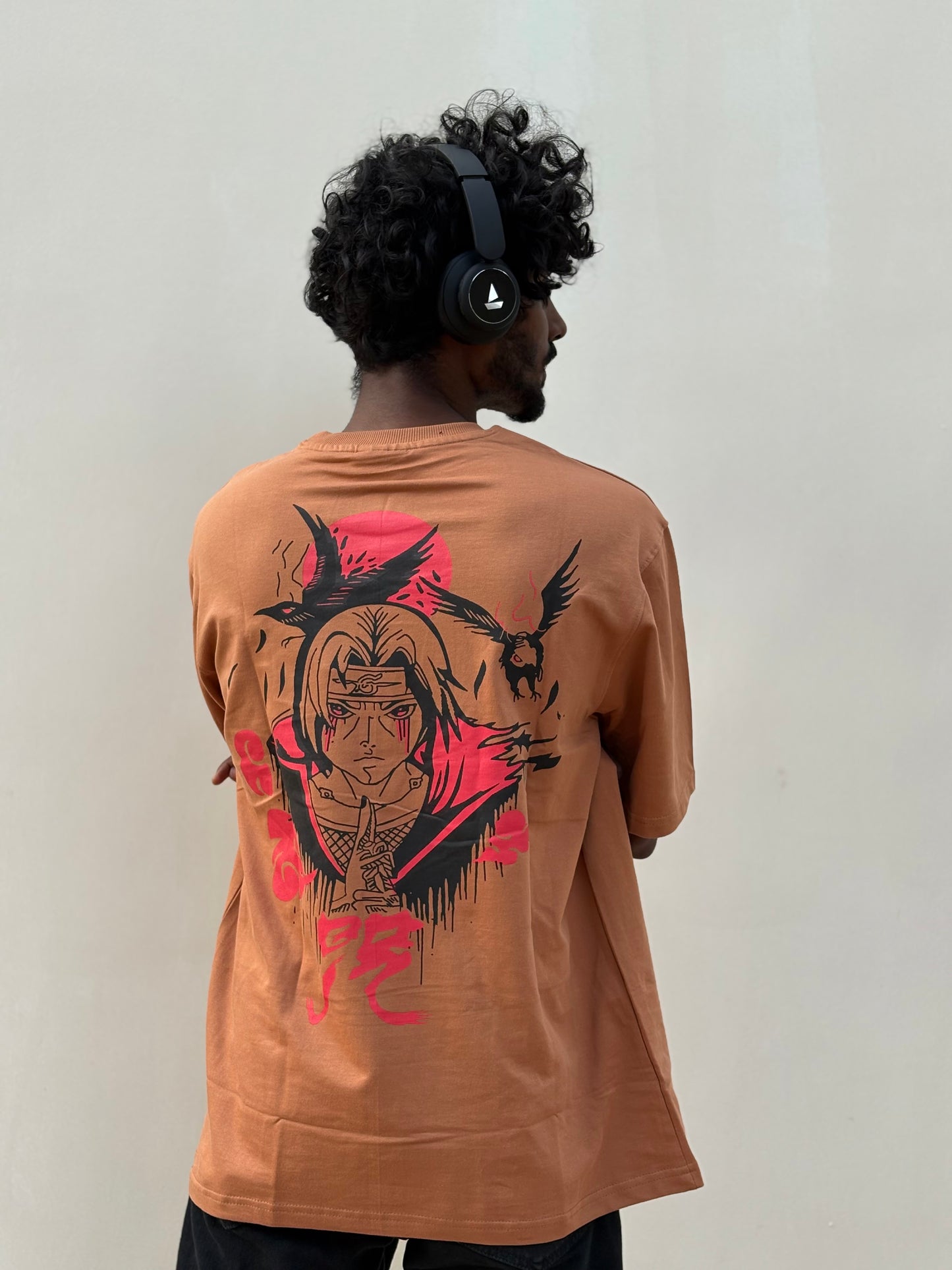 Orange Anime Oversized Tshirt