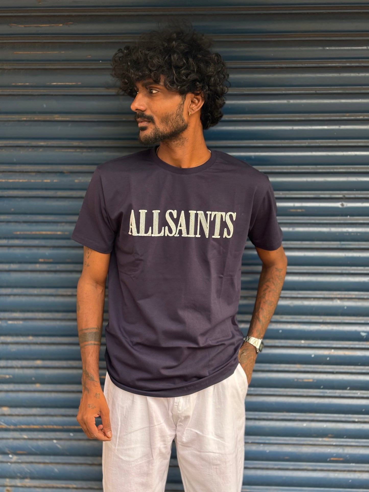 Navy Blue Half Sleeve T-shirt