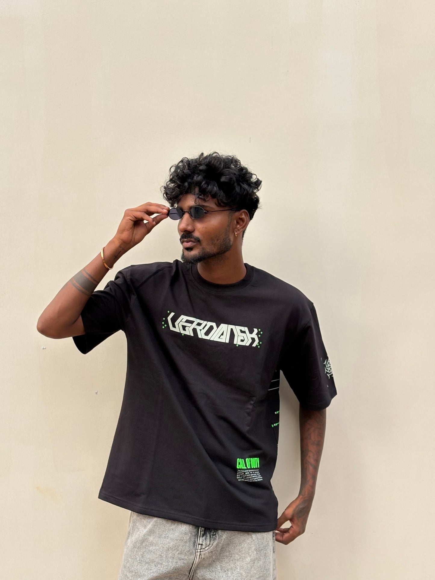 Black Neon Oversized Tshirt