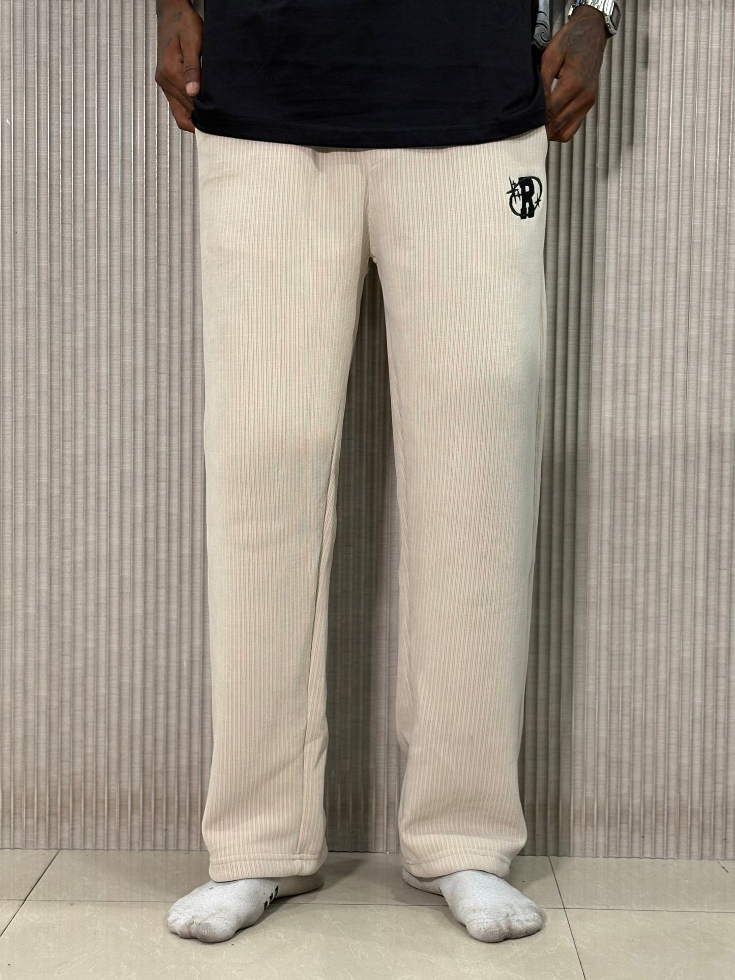 Beige Corduroy Sweatpants