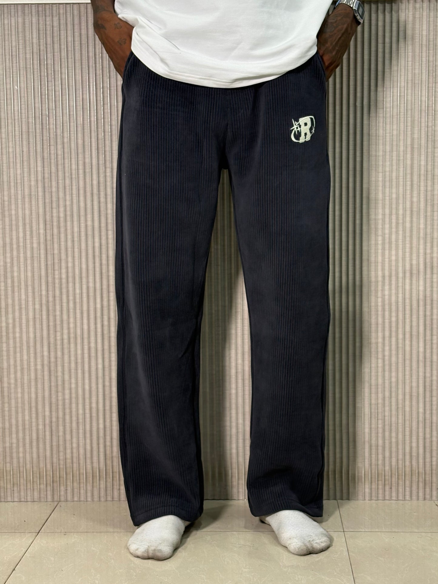 Dark Grey Corduroy Sweatpants