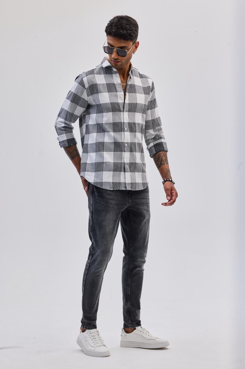 White Checkered Shirt