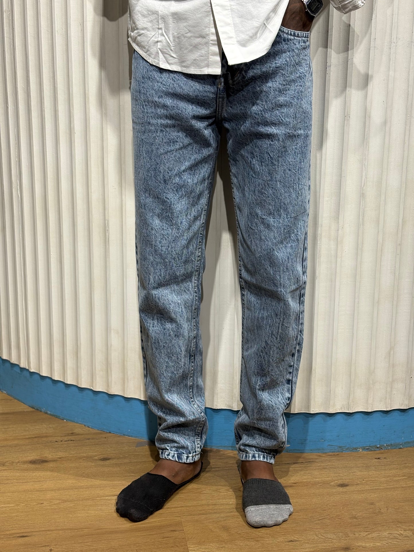 Light Blue Semi Baggy Jeans