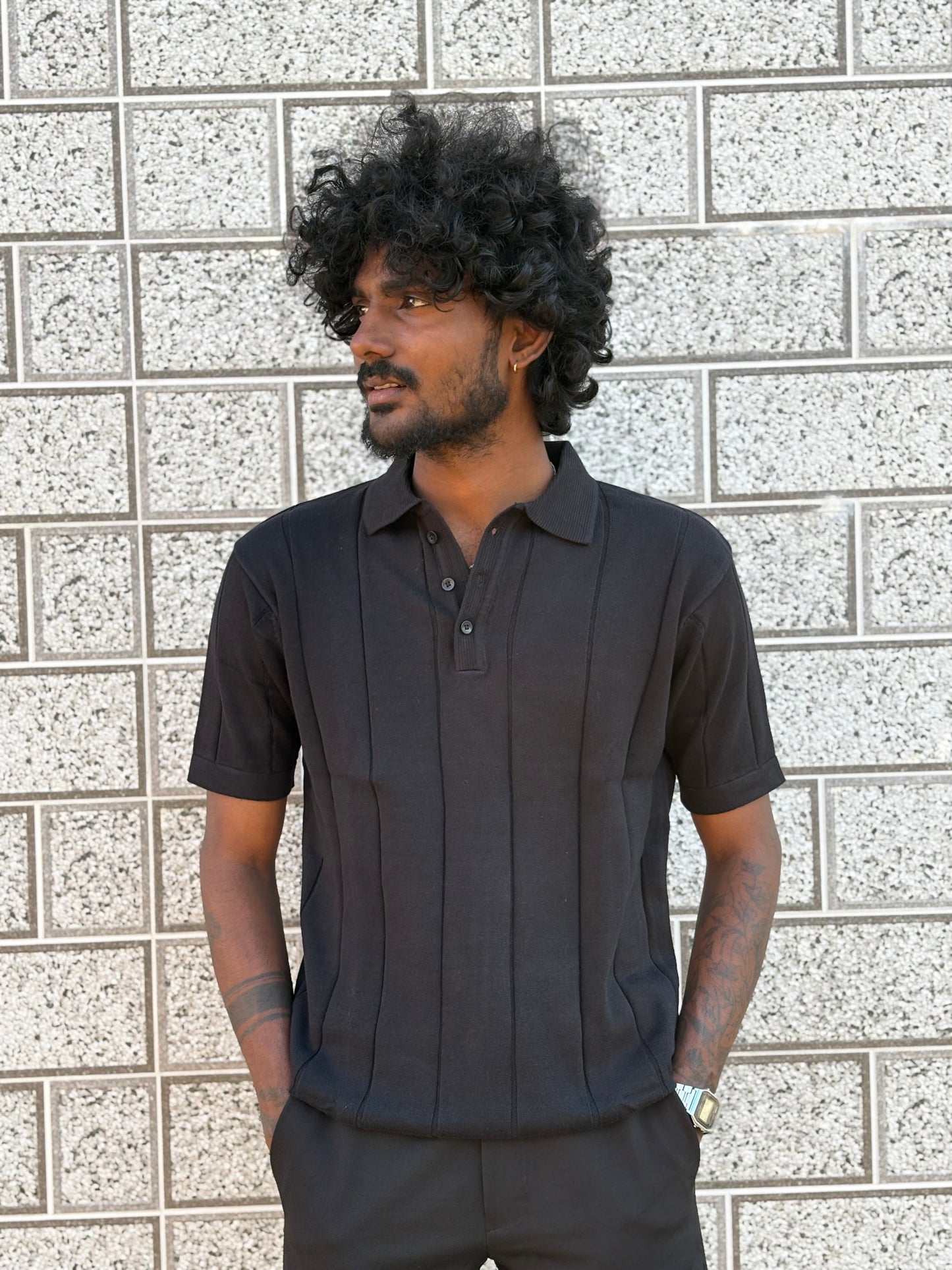Black Old Money Polo Tshirt