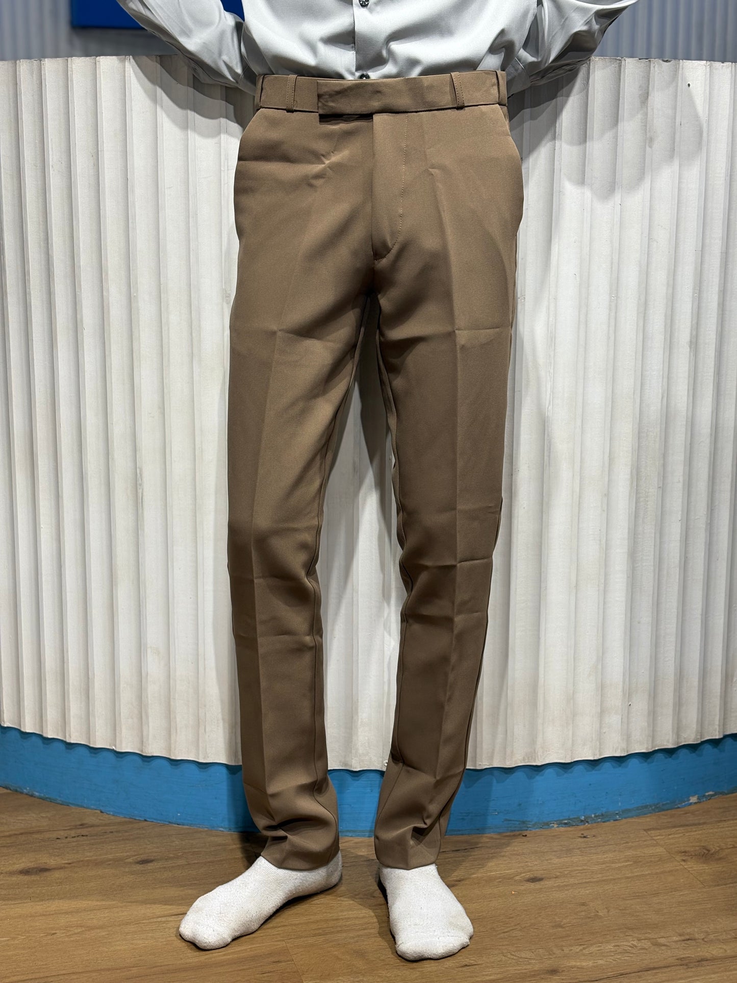 Brown Polo Fit Formal Pants
