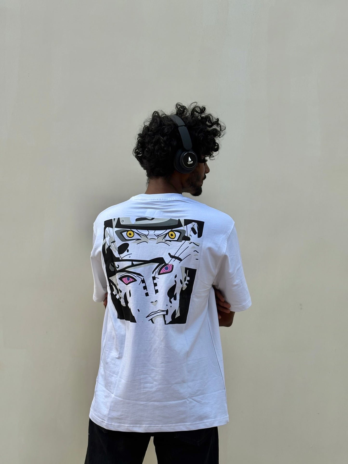 White Anime Oversized Tshirt