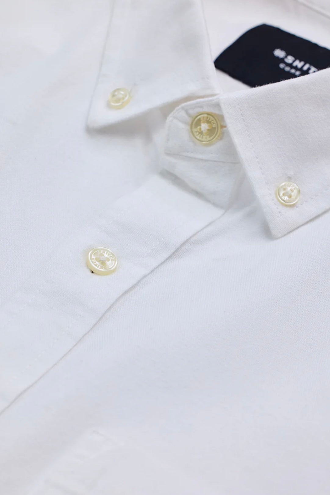 White Button Down Slim Fit Shirt