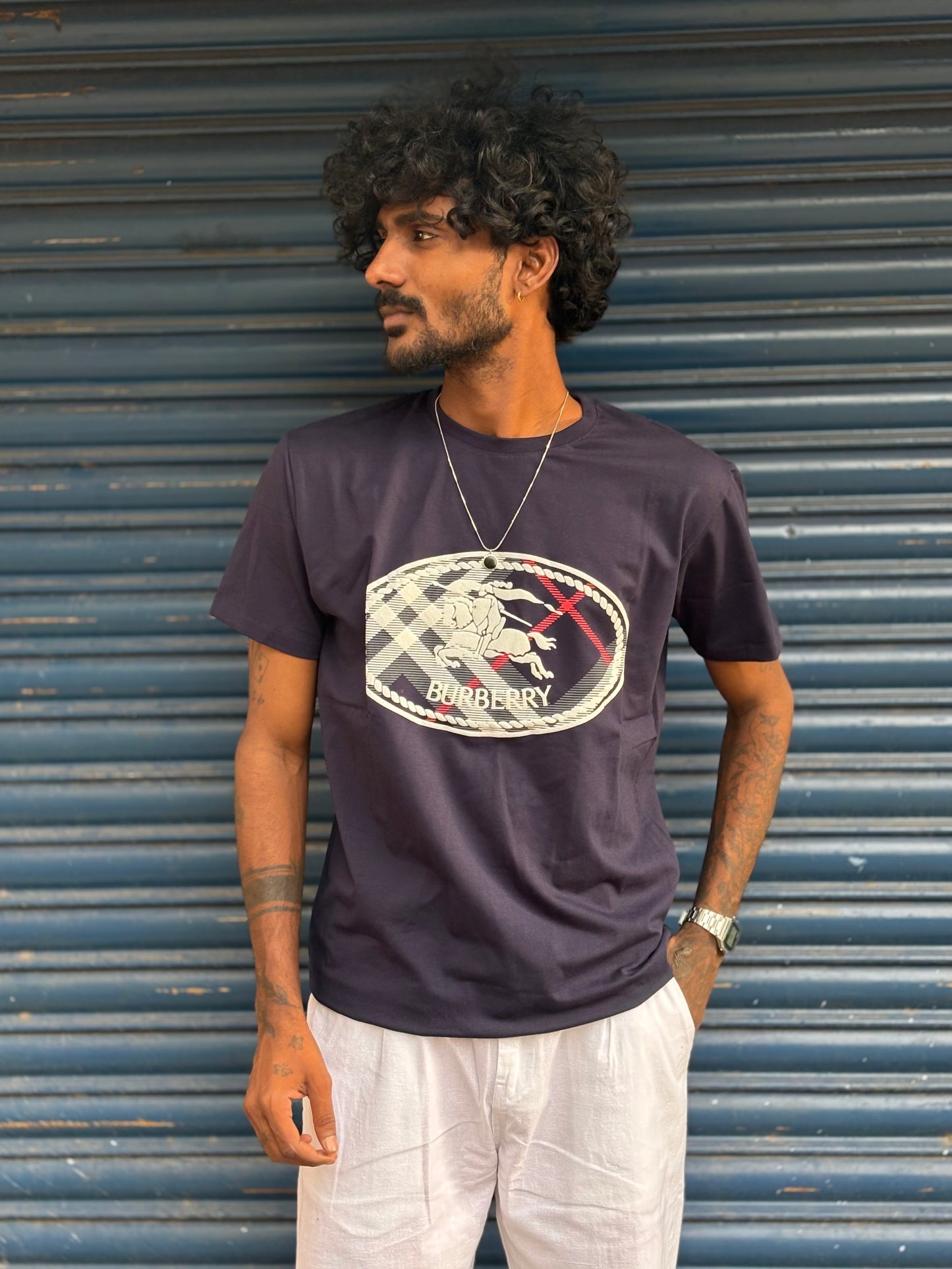 Navy Blue Half Sleeve T-shirt