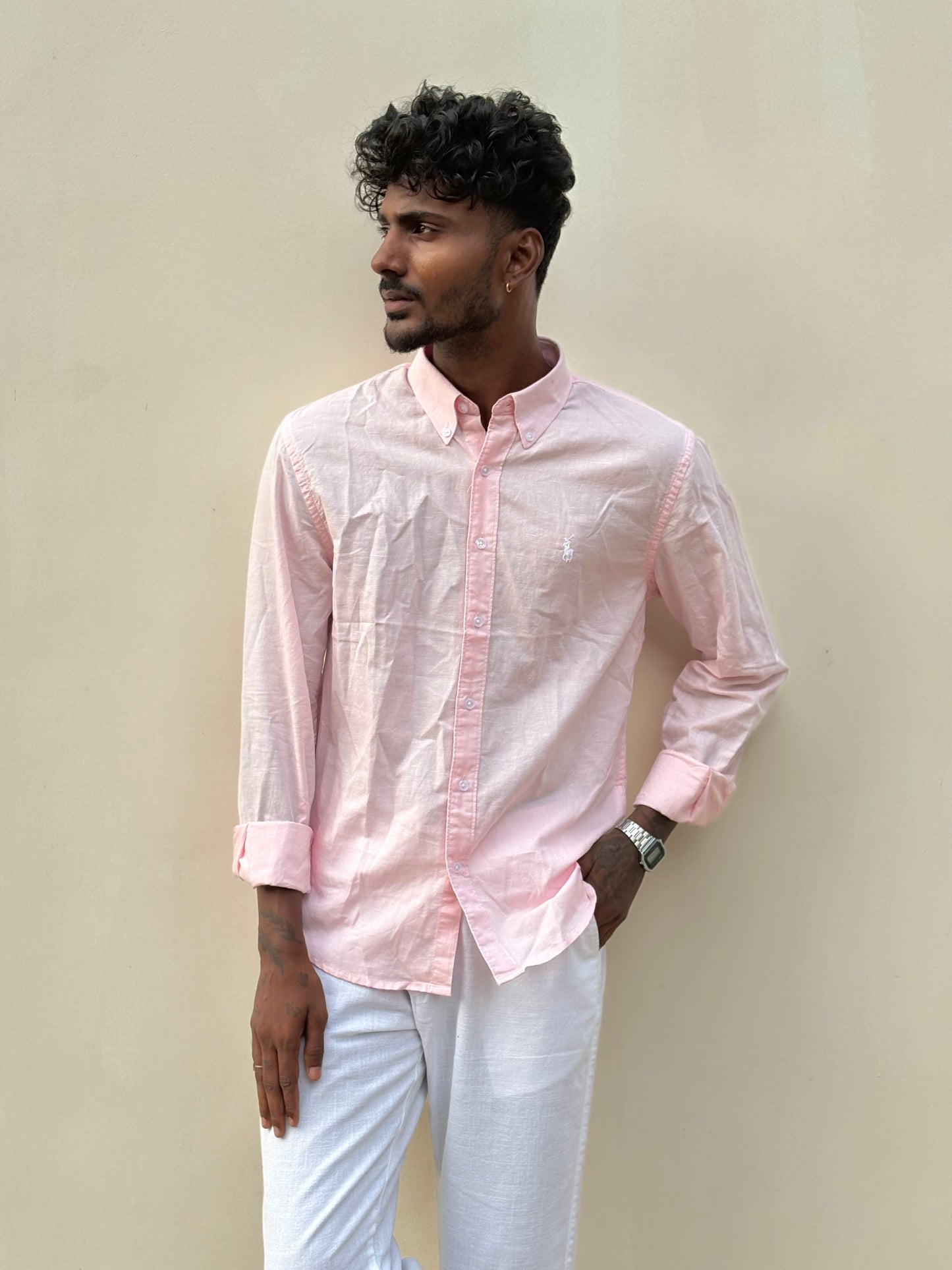 Pink Linen Shirt