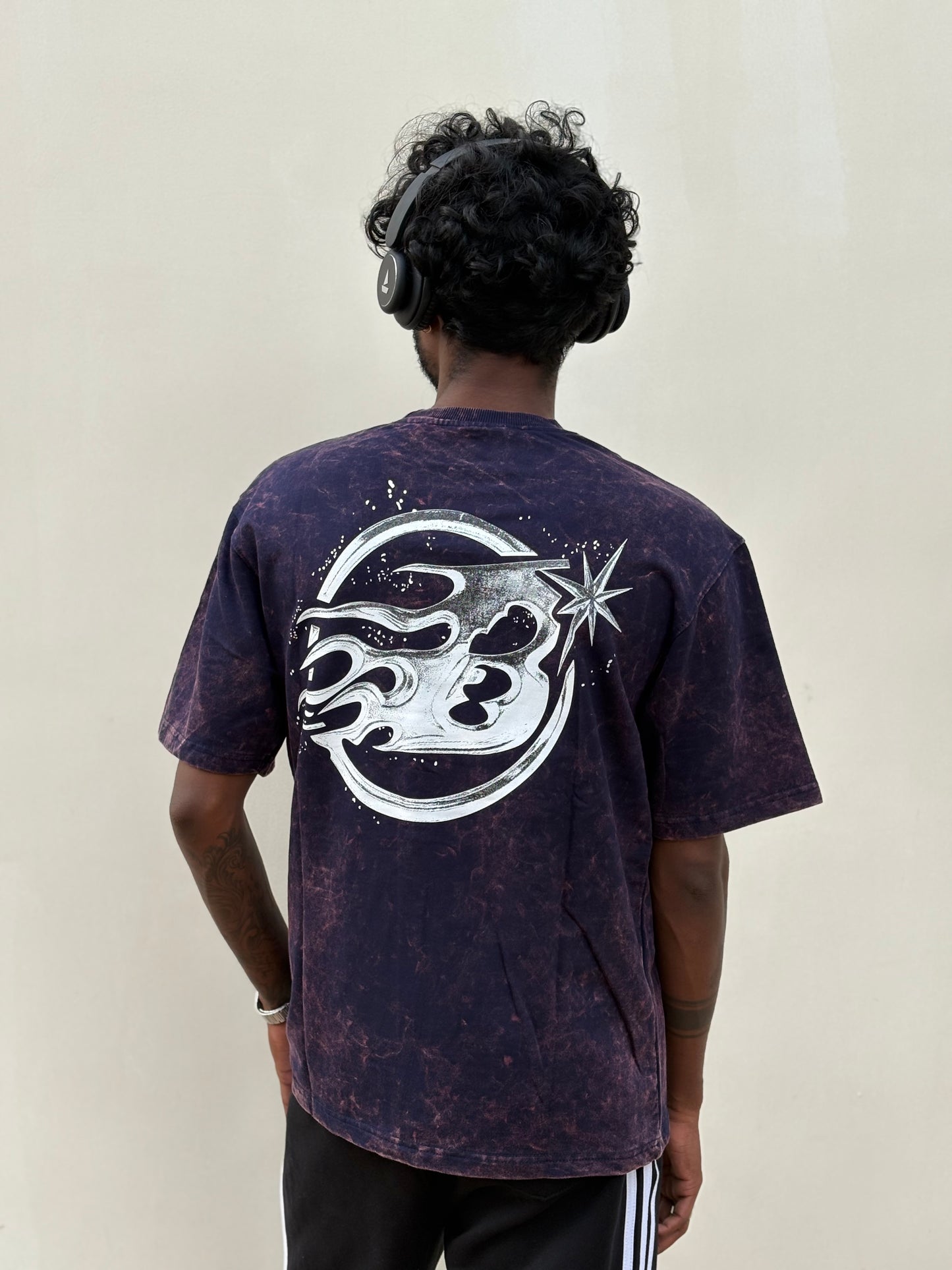 Purple Acid Wash Oversized Tshirt