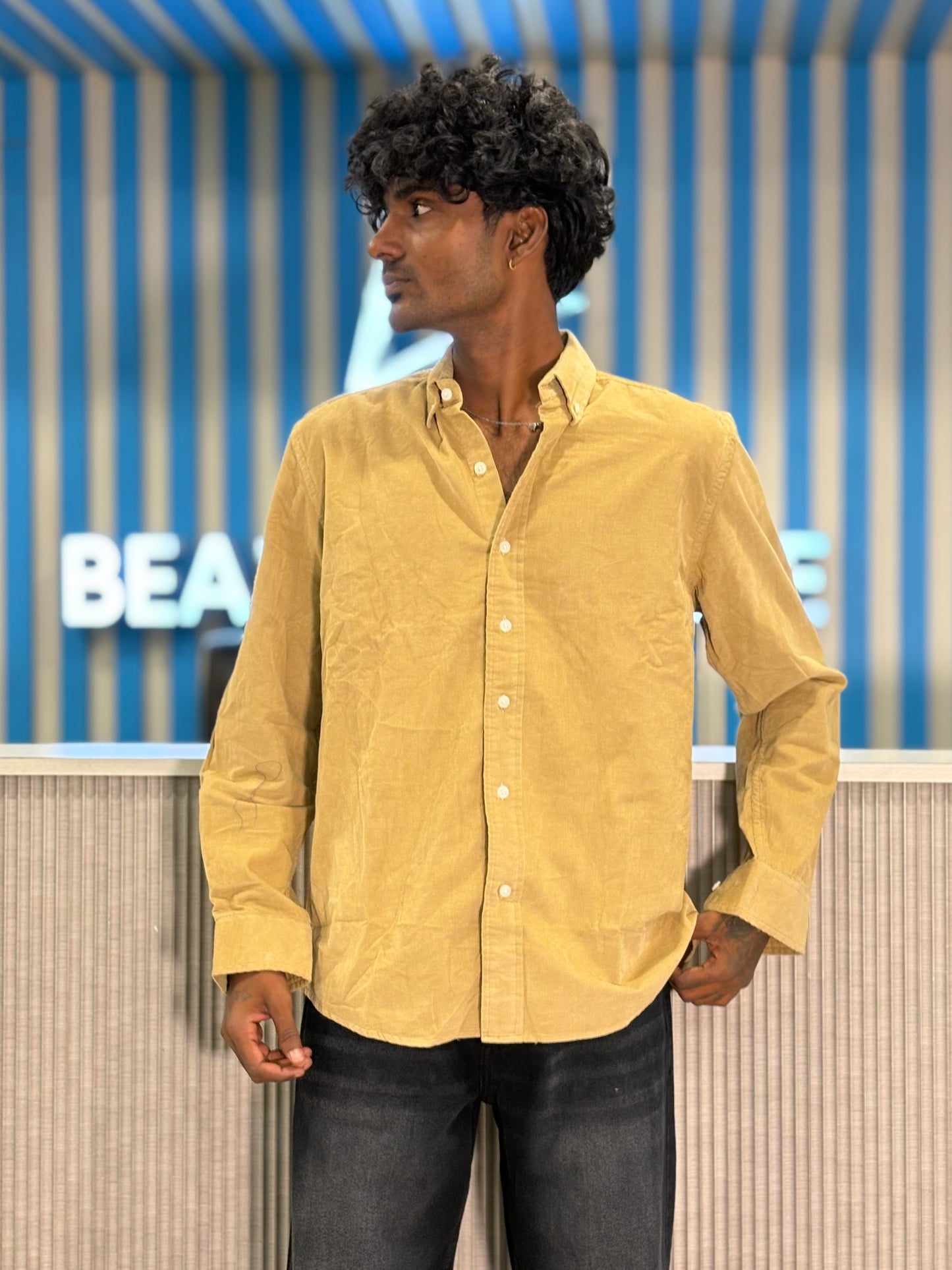Yellow Corduroy Shirt