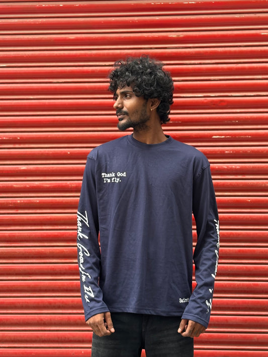 Blue Streetwear Full sleeve T-shirt