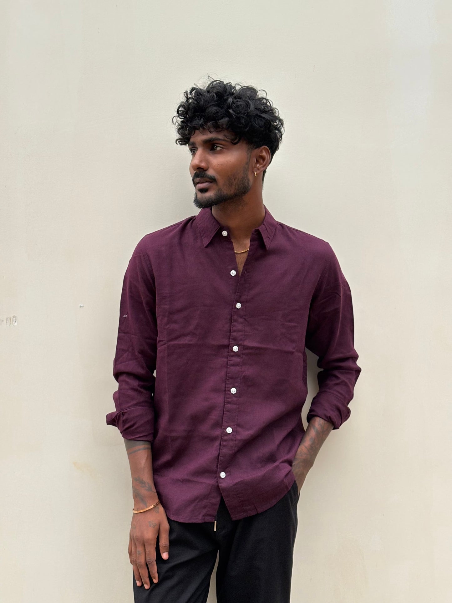 Grape Linen Shirt