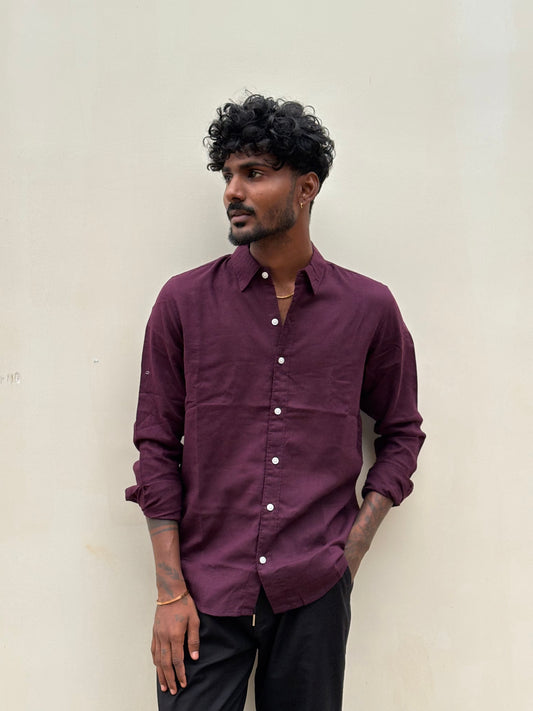 Grape Linen Shirt