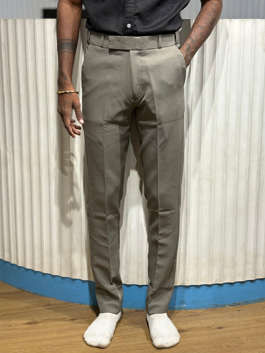 Green Polo Fit Formal Pants