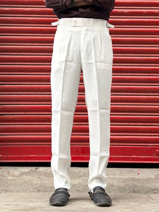 White Armani Gurkha Pant