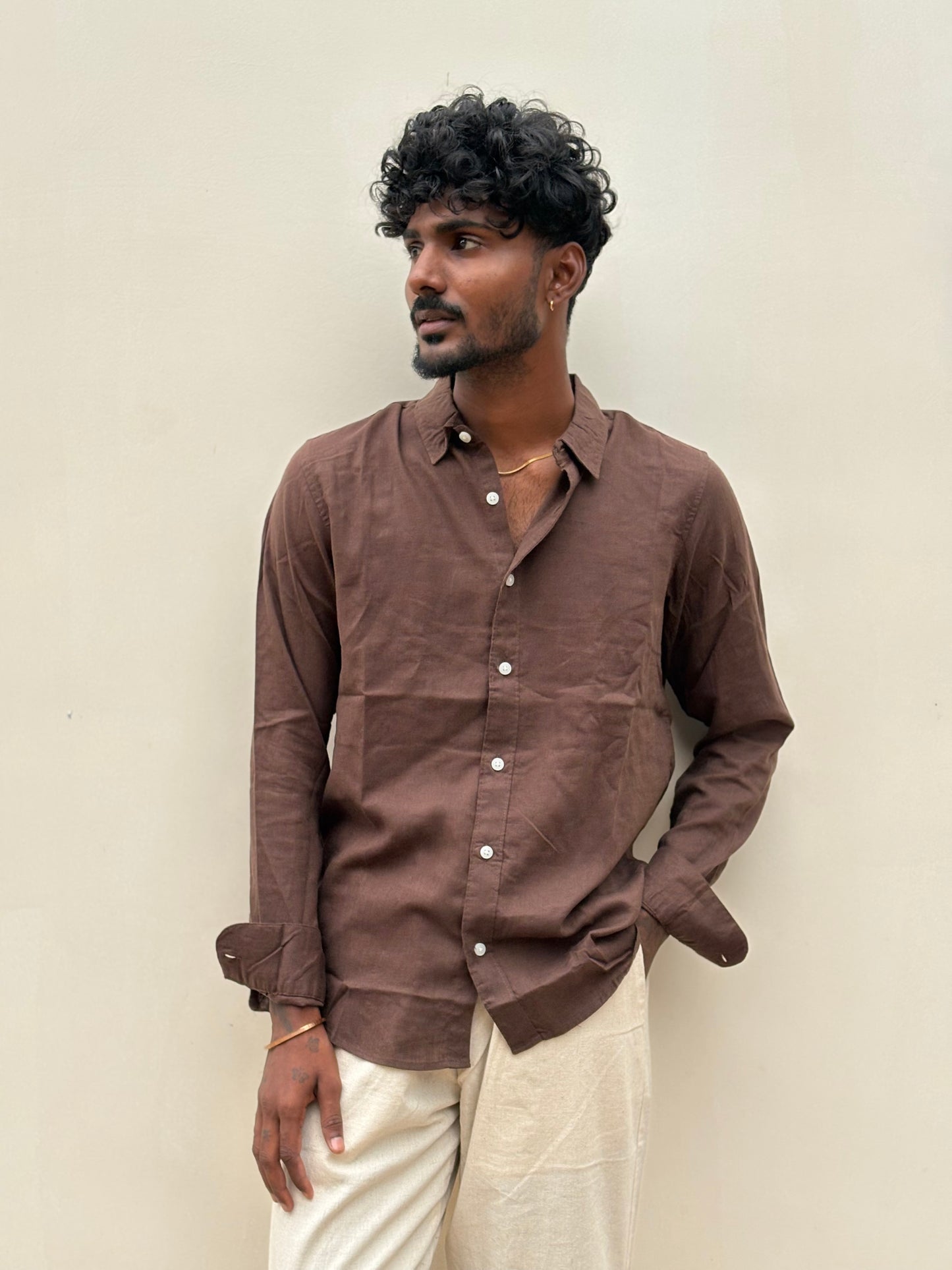 Brown Linen Shirt