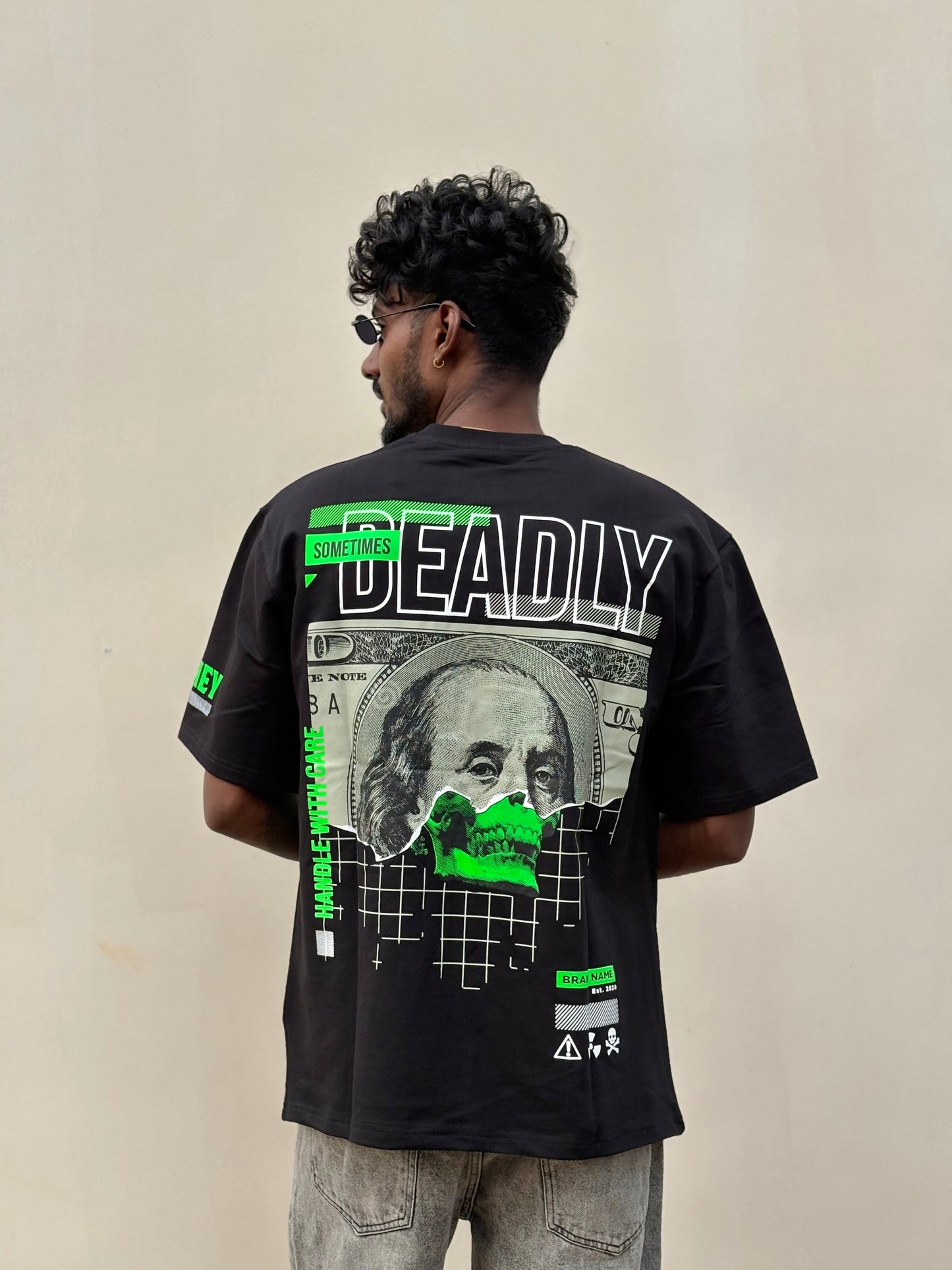 Black Neon Oversized Tshirt