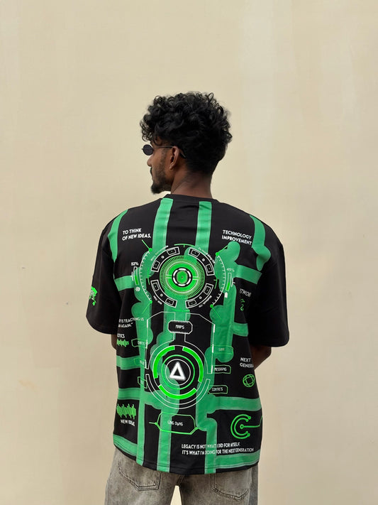 Black Neon Oversized Tshirt