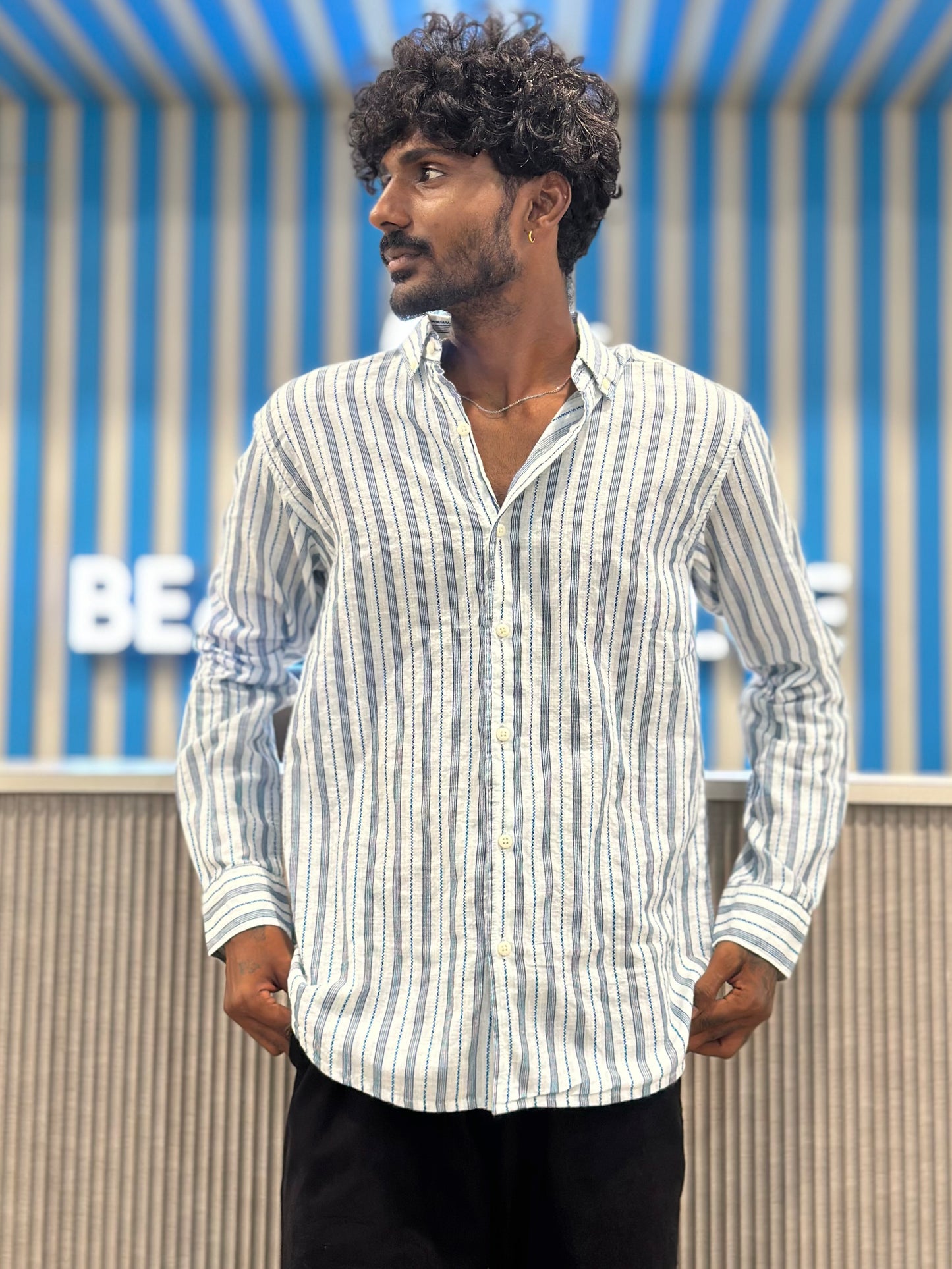 White Striped Shirt
