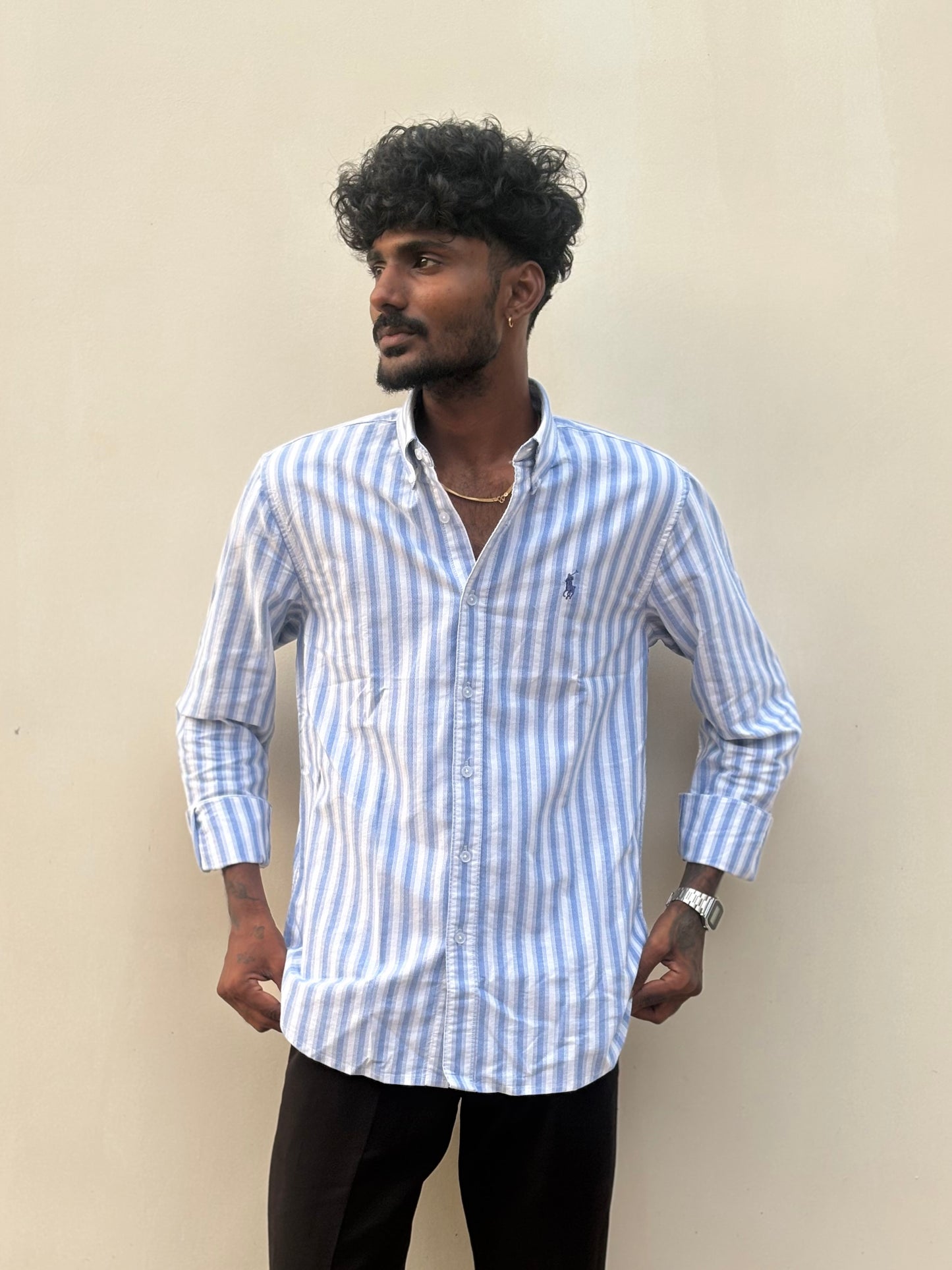 Blue Striped Old Money Shirt