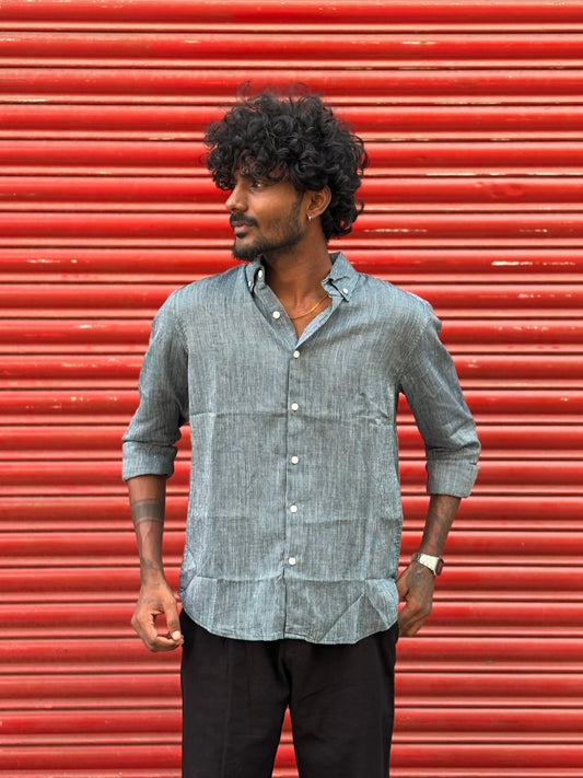 Forest Green Striped Shirt