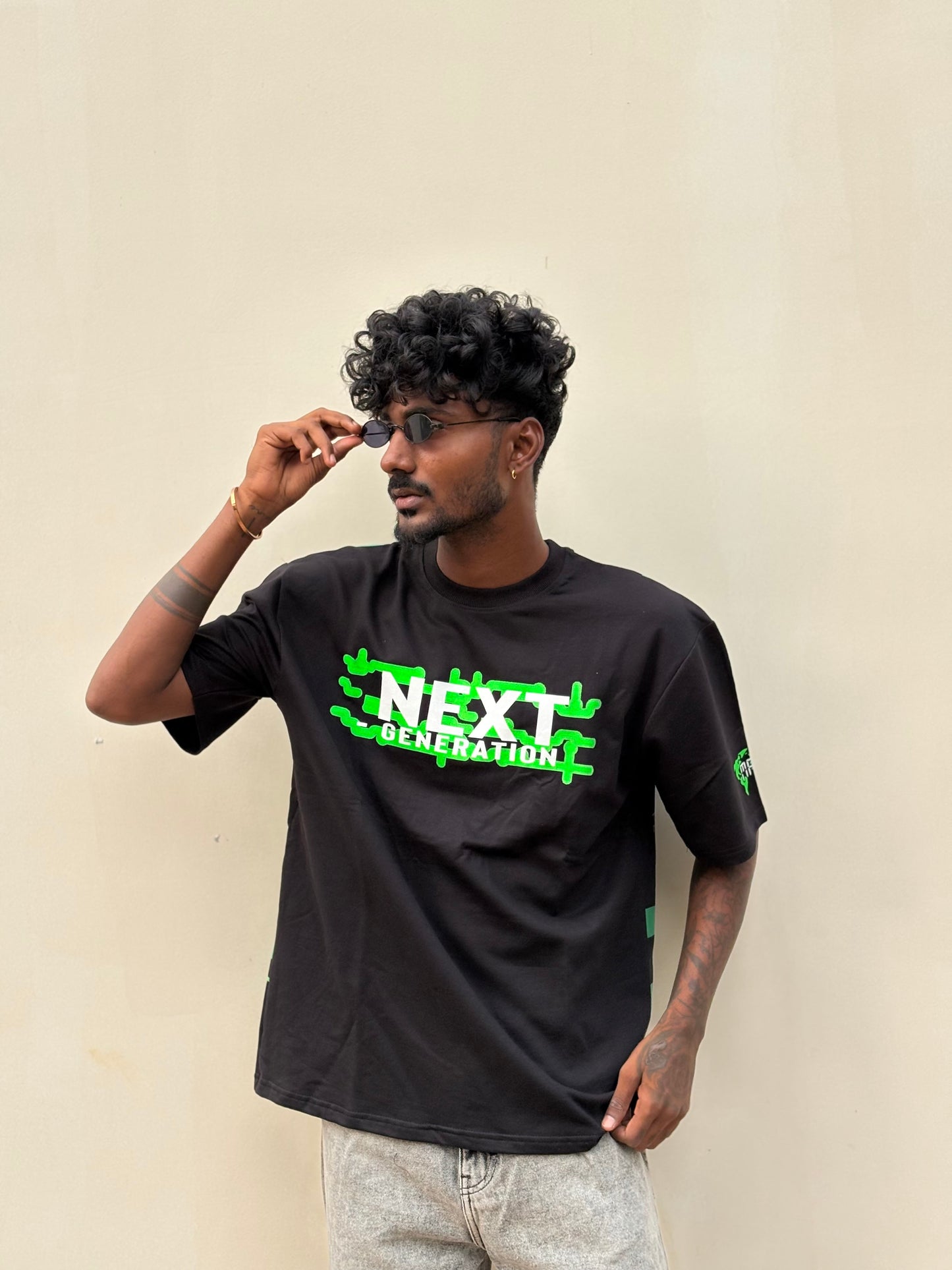 Black Neon Oversized Tshirt