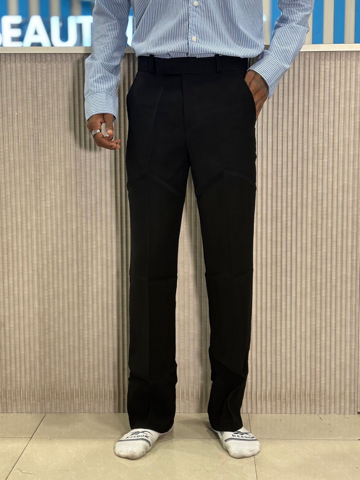 Black Armani Loose Fit Pants