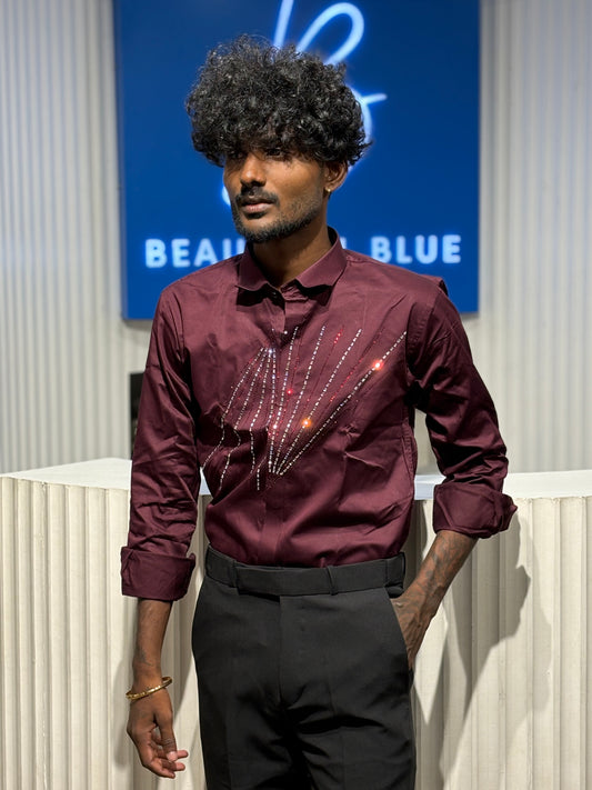 Maroon Designer Shirt