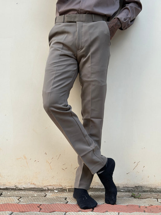 Light Green Polo Fit Formal Pants