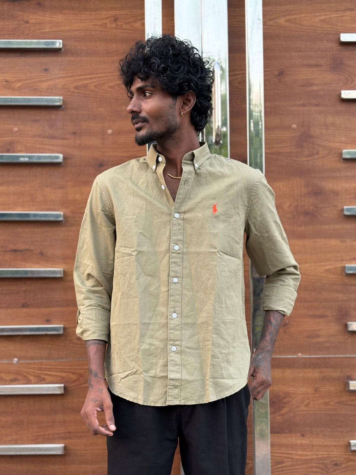 Green Linen Shirt