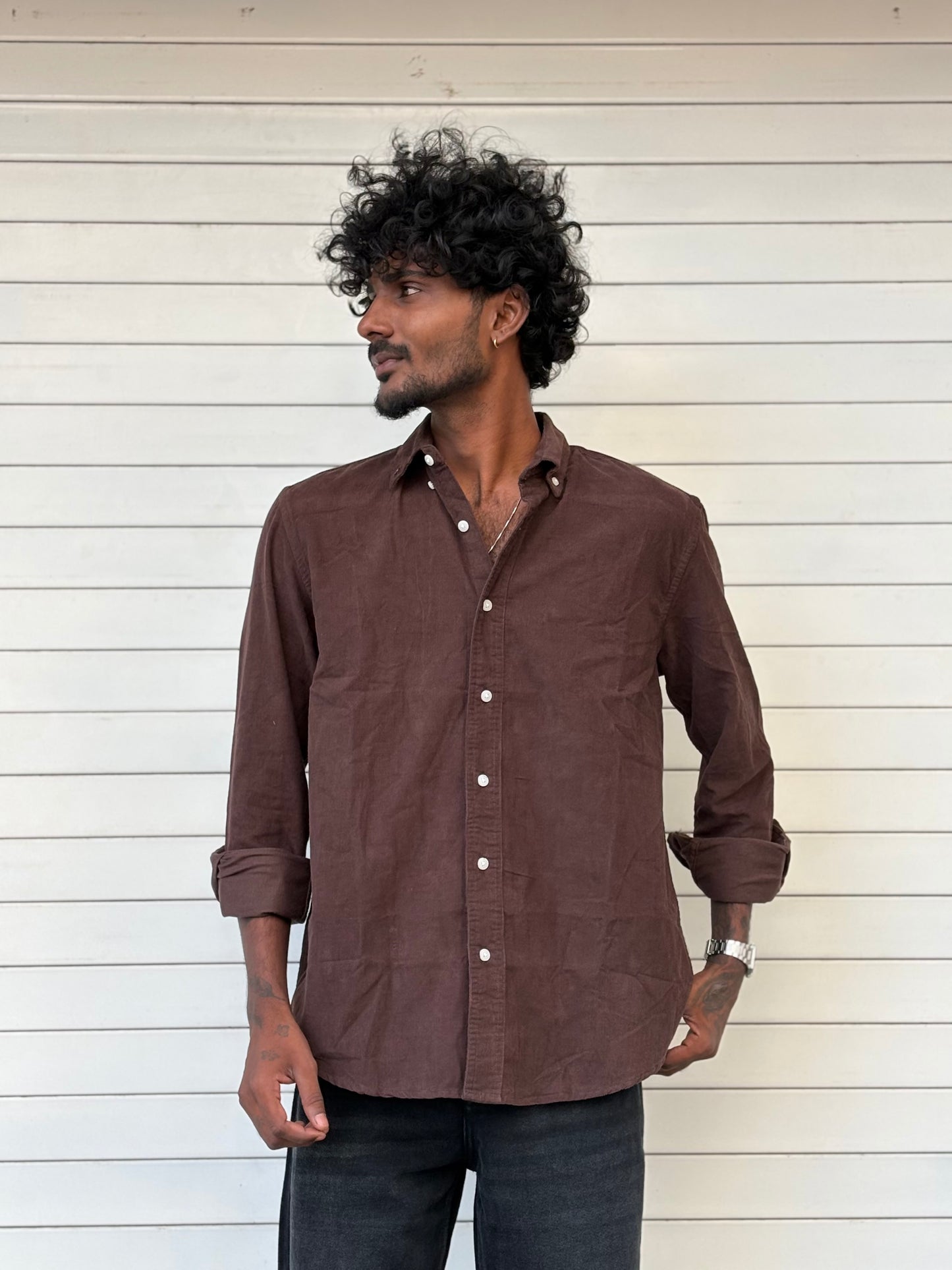 Brown Corduroy Shirt