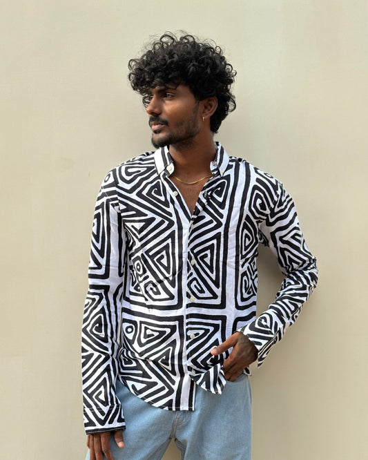 Black Rayon Viscose Shirt