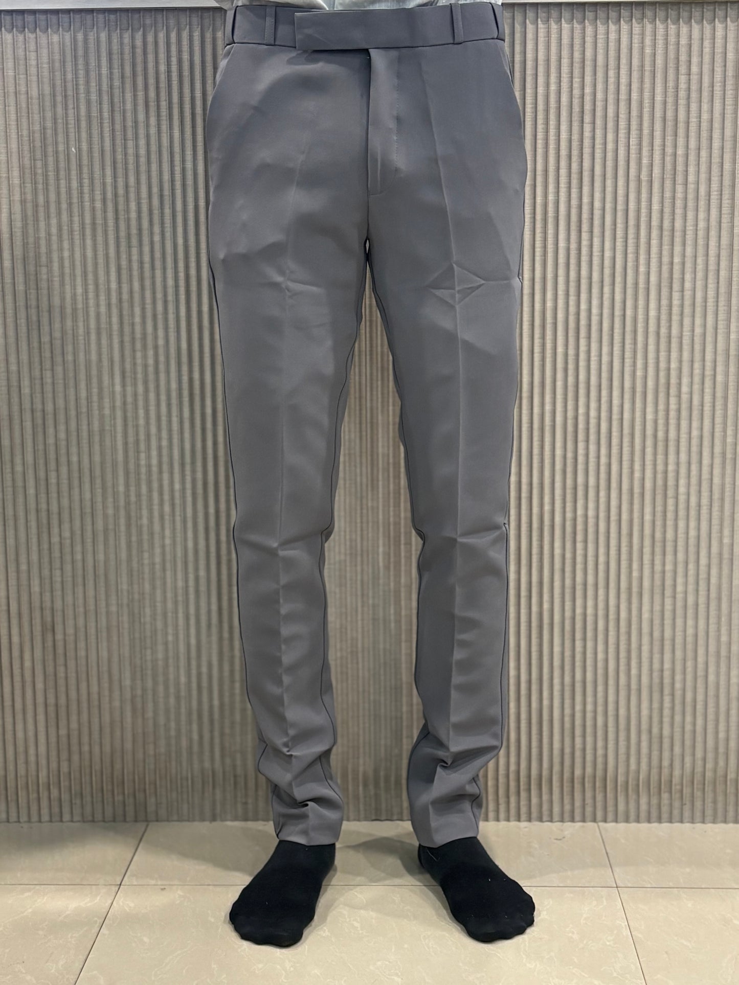 Dark Grey Polo Fit Formal Pants