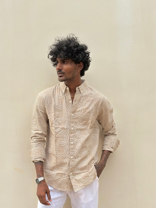Beige Linen Shirt