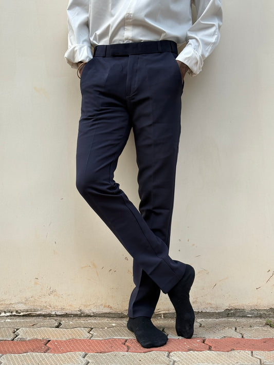 Navy Blue Polo Fit Formal Pants