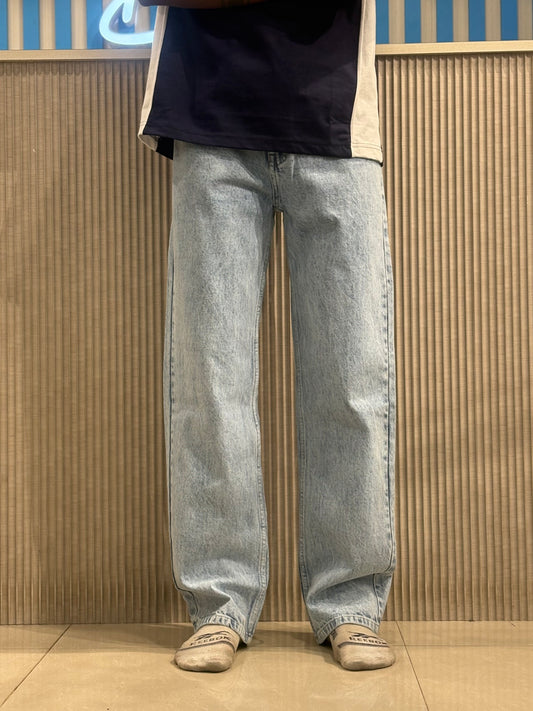 Light Blue Acid Wash Baggy Jeans