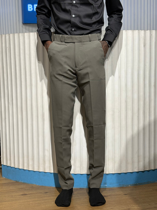 Green Polo Fit Formal Pants