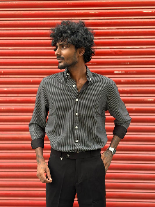 Black Striped Shirt