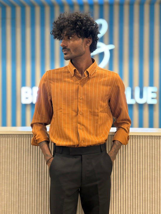 Brown Striped Shirt