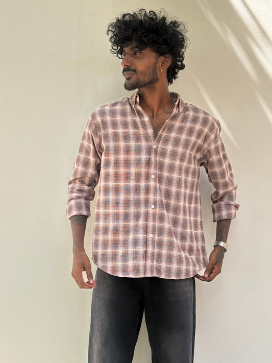 Brown Flannel Checked Shirt