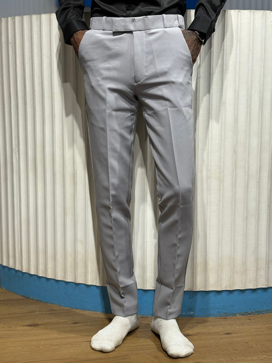 Light Grey Polo Fit Formal Pants