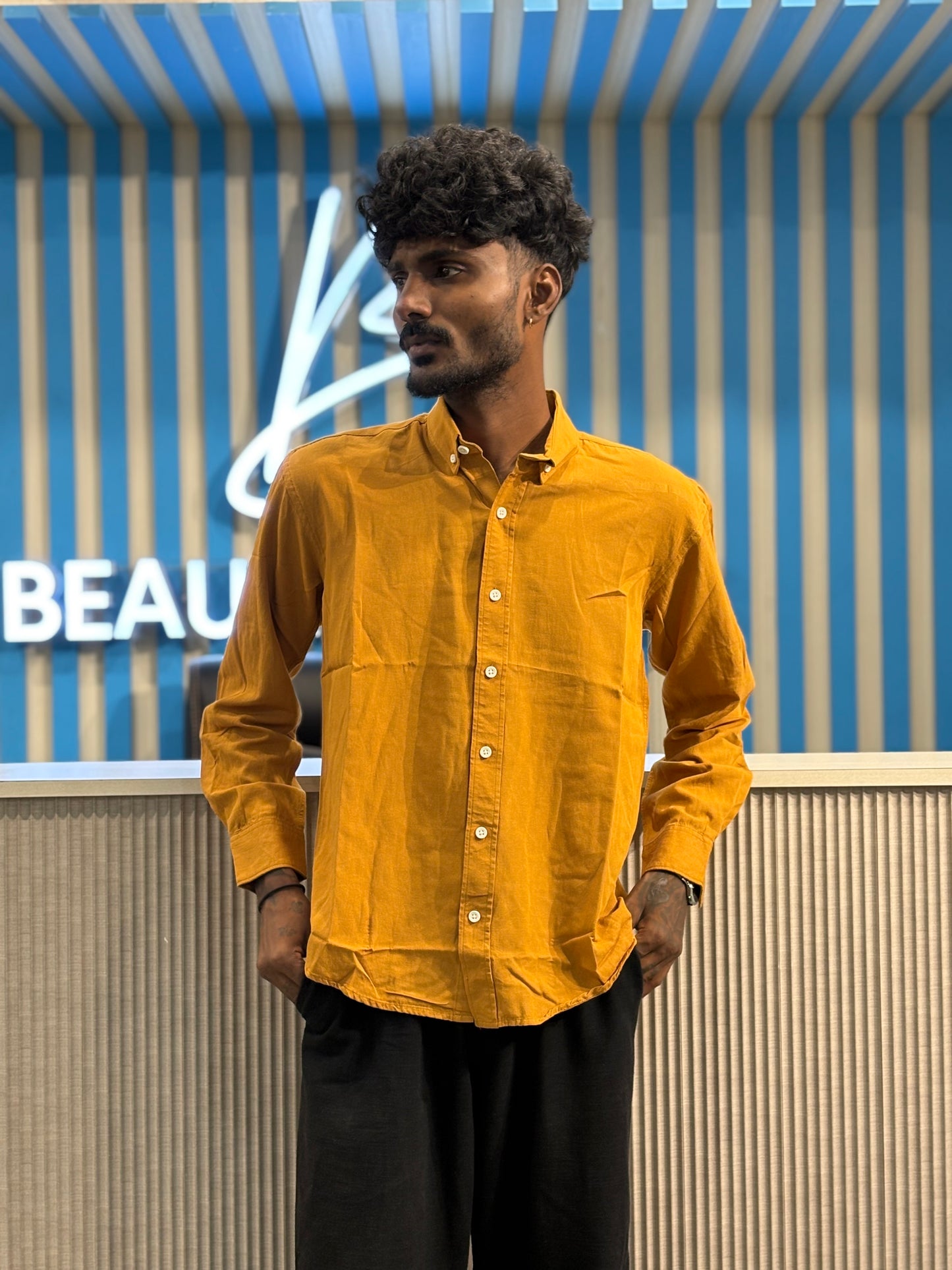Yellow Linen Shirt