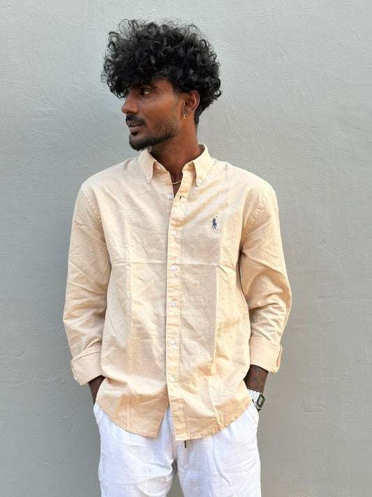 Light Yellow Linen Shirt