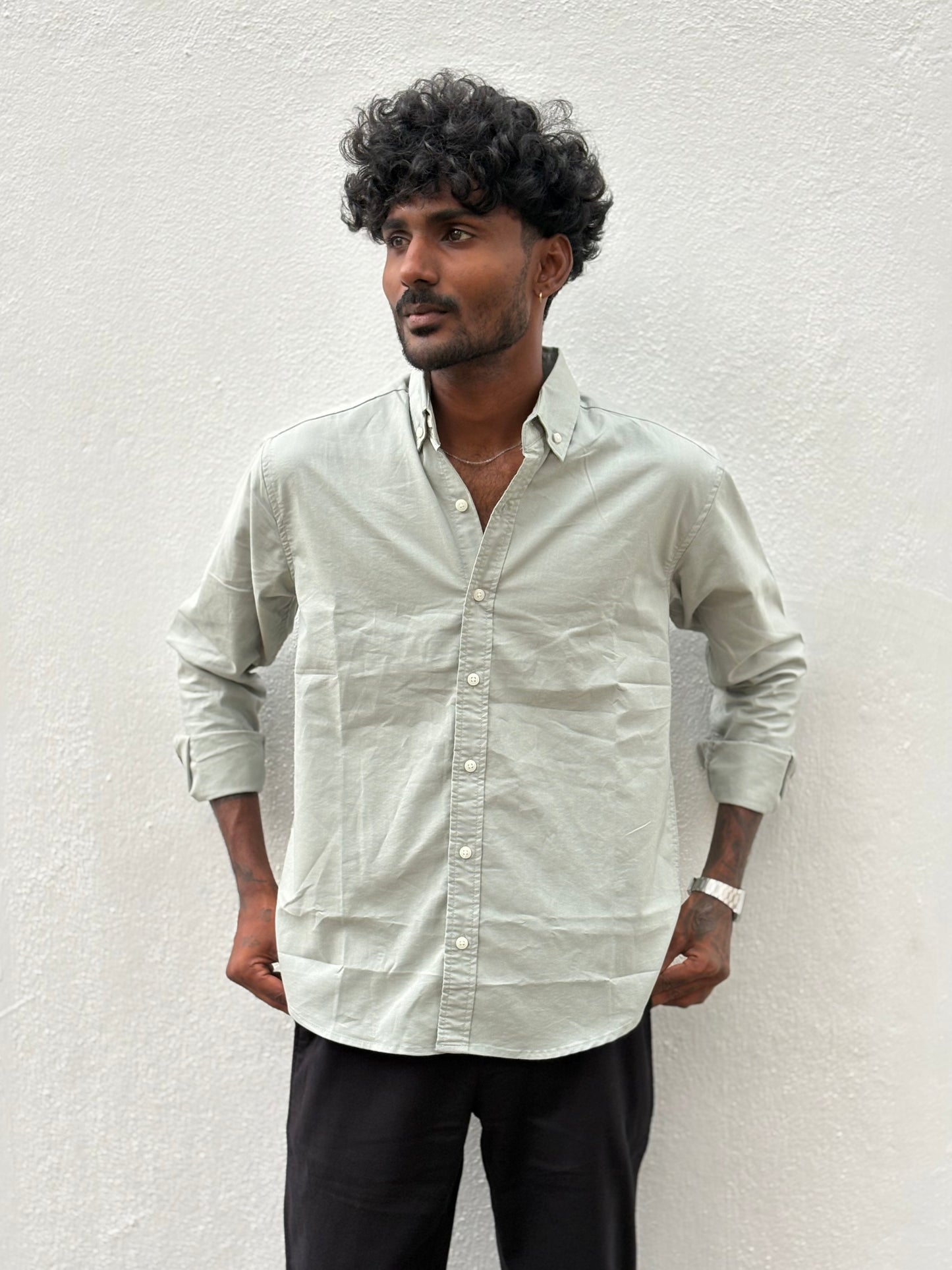Light Green Linen Shirt