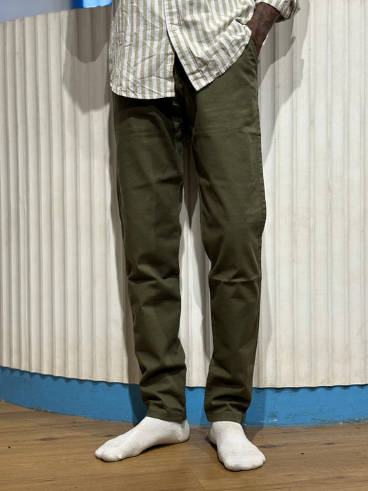 Green Linen Draw String Pants