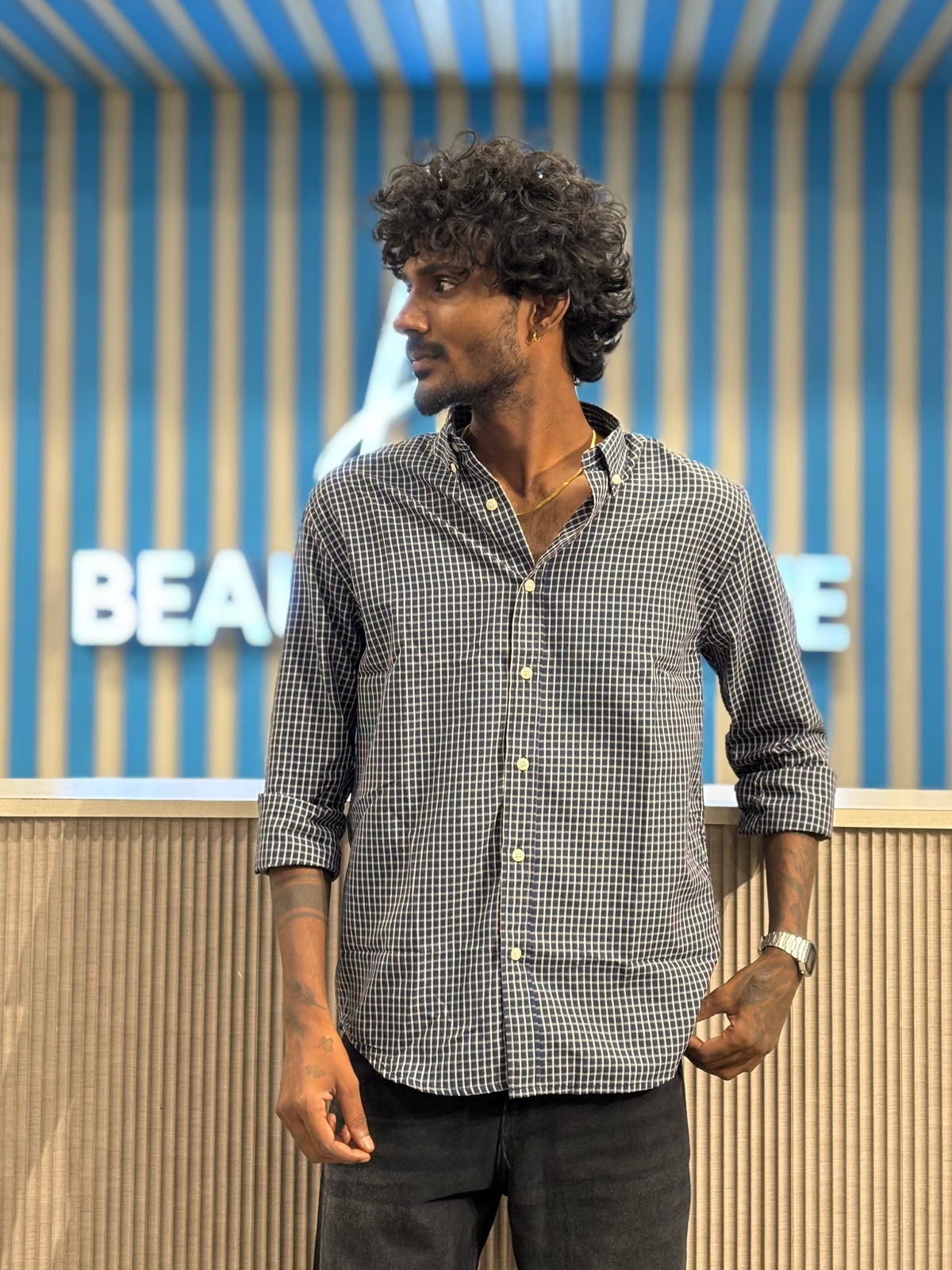 Blue Checked Shirt