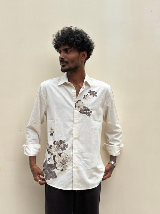 Off White Embroidery Shirt